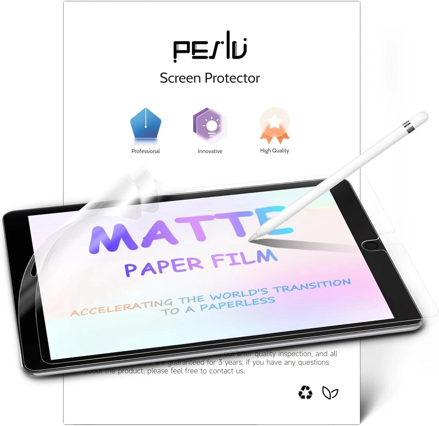 2 Pack Like Paper Screen Protector for Ipad 9th/8th/7th 10.2''(ipad 7/