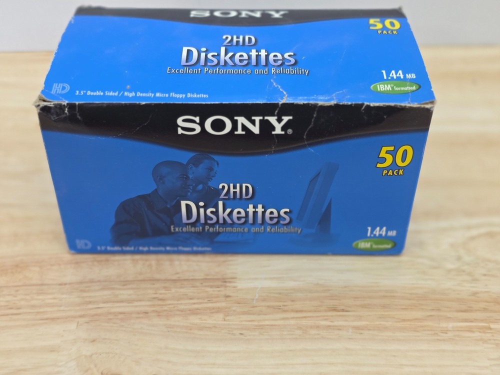 Sony 50MFD 2HD Diskettes Micro Floppy Disks 3.5" IBM Format 40 Pack