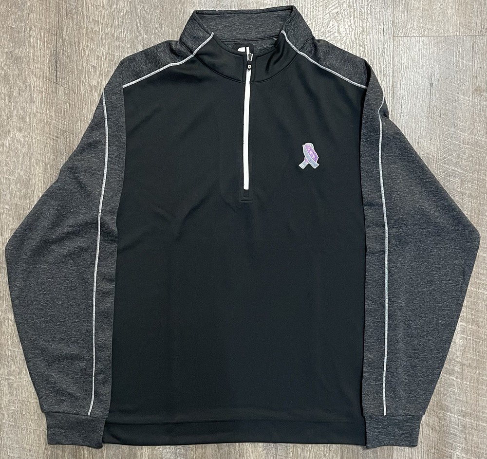 FootJoy 1/4 Zip Pullover Large Performance GWA 2019 Golf Blk/Grey Sweater