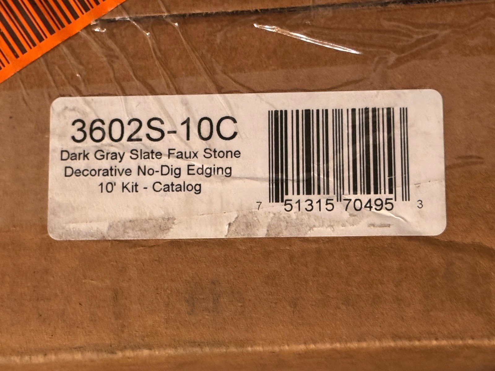 ProFlex 10 ft No Dig Landscape Edging W/ Anchoring Spikes Dark Gray 3602S-10C