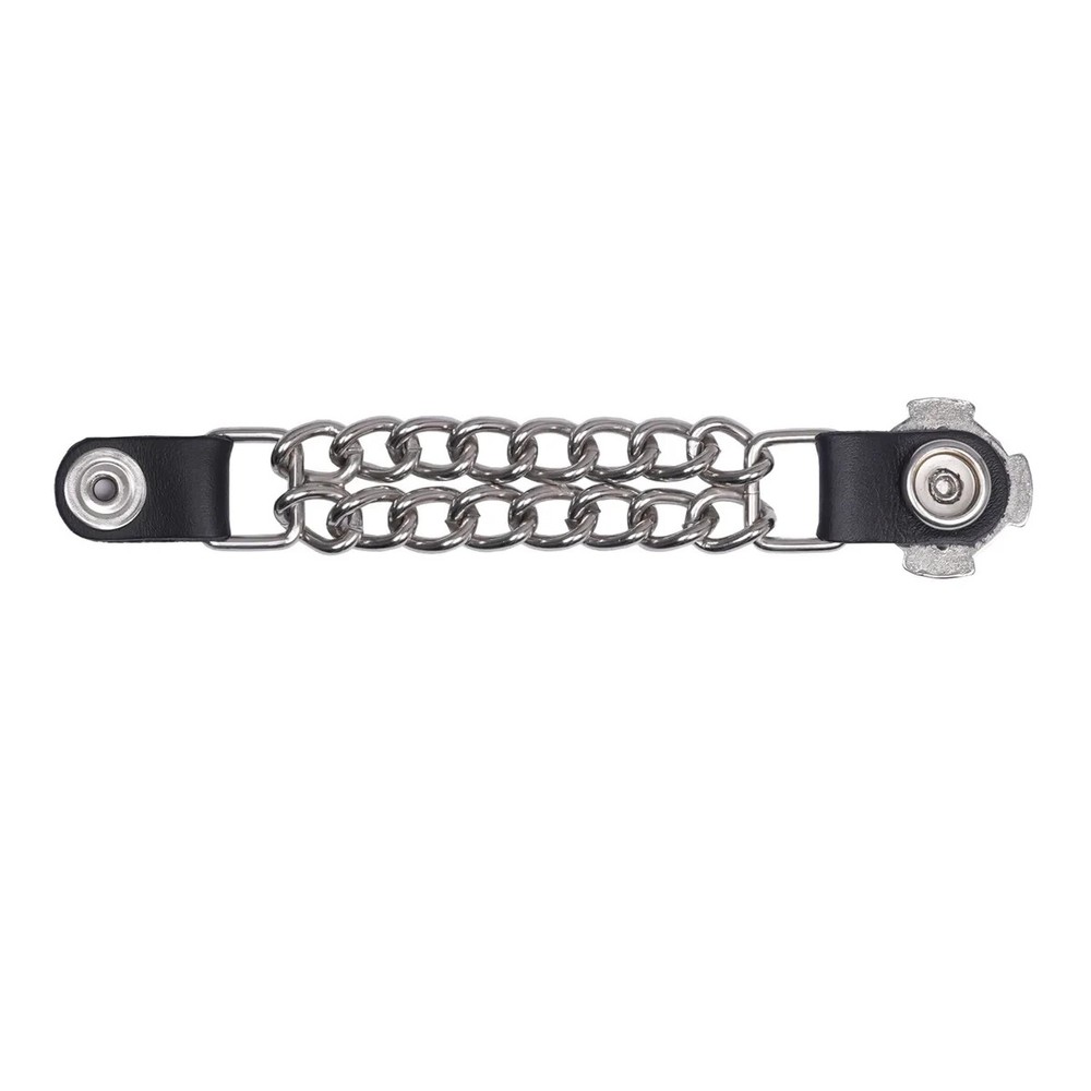 Cross Vest Extender Extension Double Row Chain Biker MC Jacket Motorcycle Snap