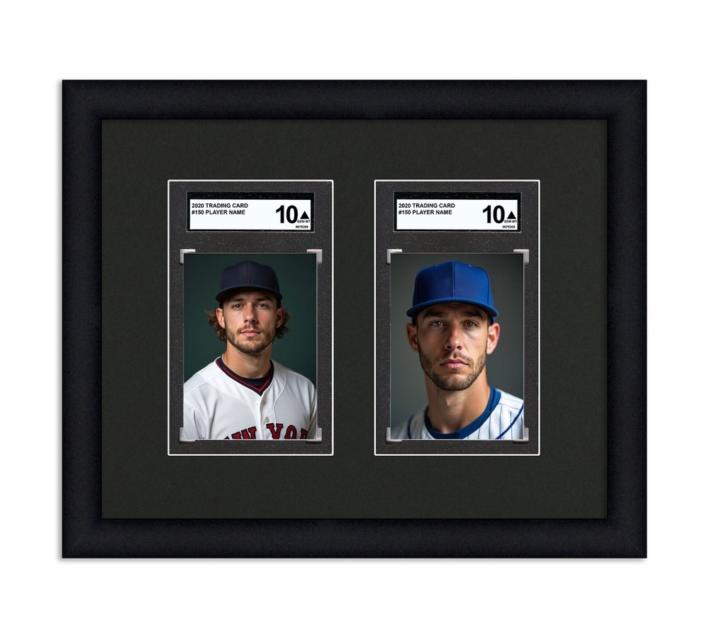 SGC Graded Card Frame Display Holds (2) Slabs Baseball, UV Protection (optional)
