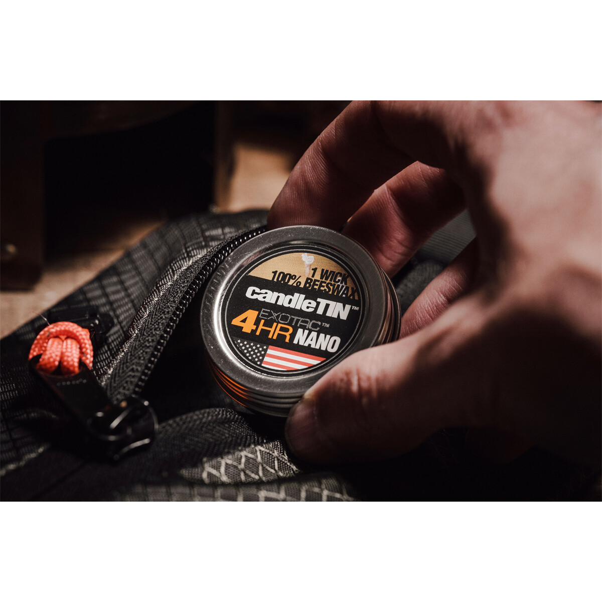 Exotac CandleTIN Nano 1-Wick Emergency Survival Candle 3-Pack - Silver