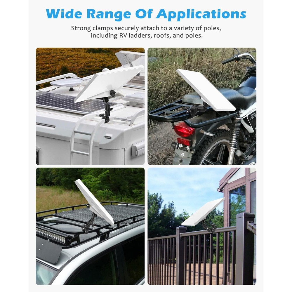 RV Pole Clamp Mount for Starlink Mini 2024 Old Version Bracket Kit Aluminium