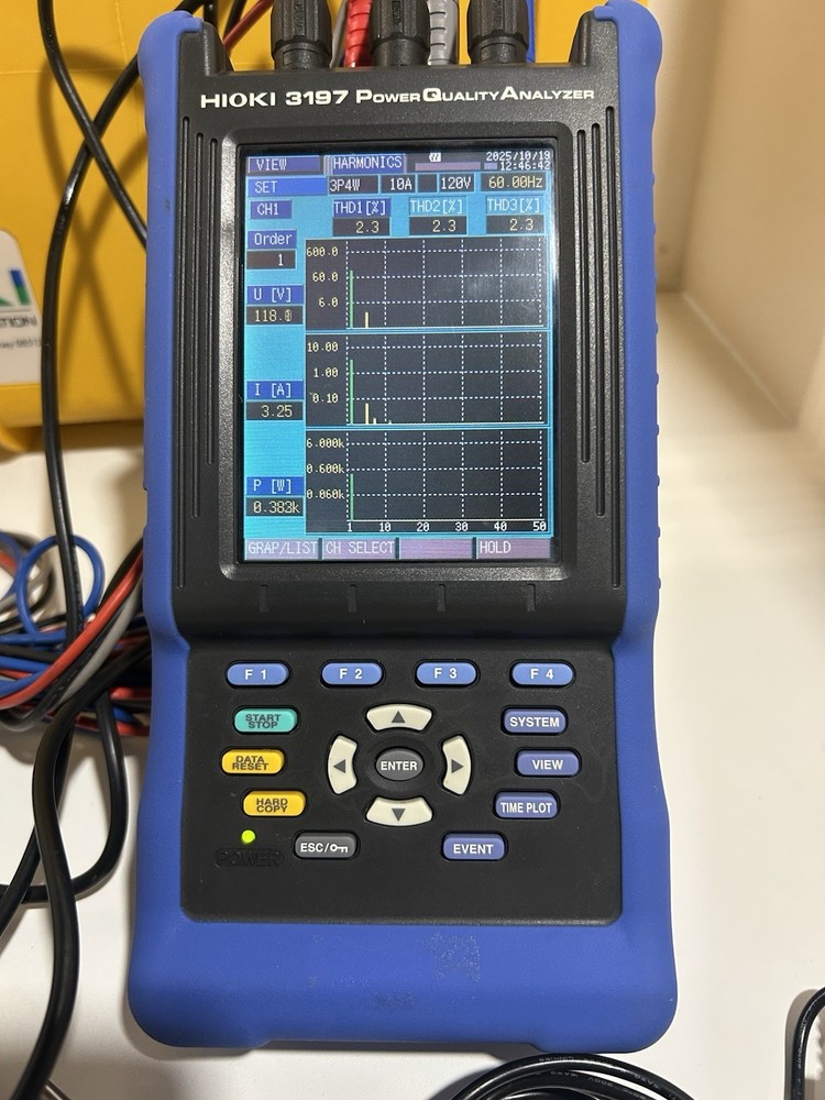 Hioki 3197 Three Phase HandHeld Power Quality Analyzer Meter