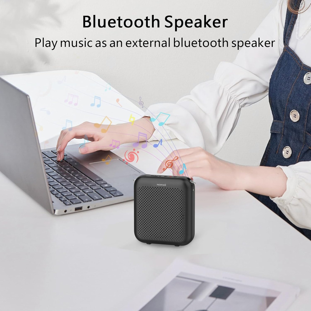 Norwii Bluetooth Voice Amplifier, Power Amplifiers, Portable Mini Wired Micropho
