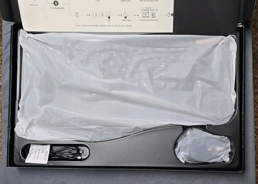 ProtoArc EKM01 Plus Ergonomic Wireless Keyboard & Mouse Combo