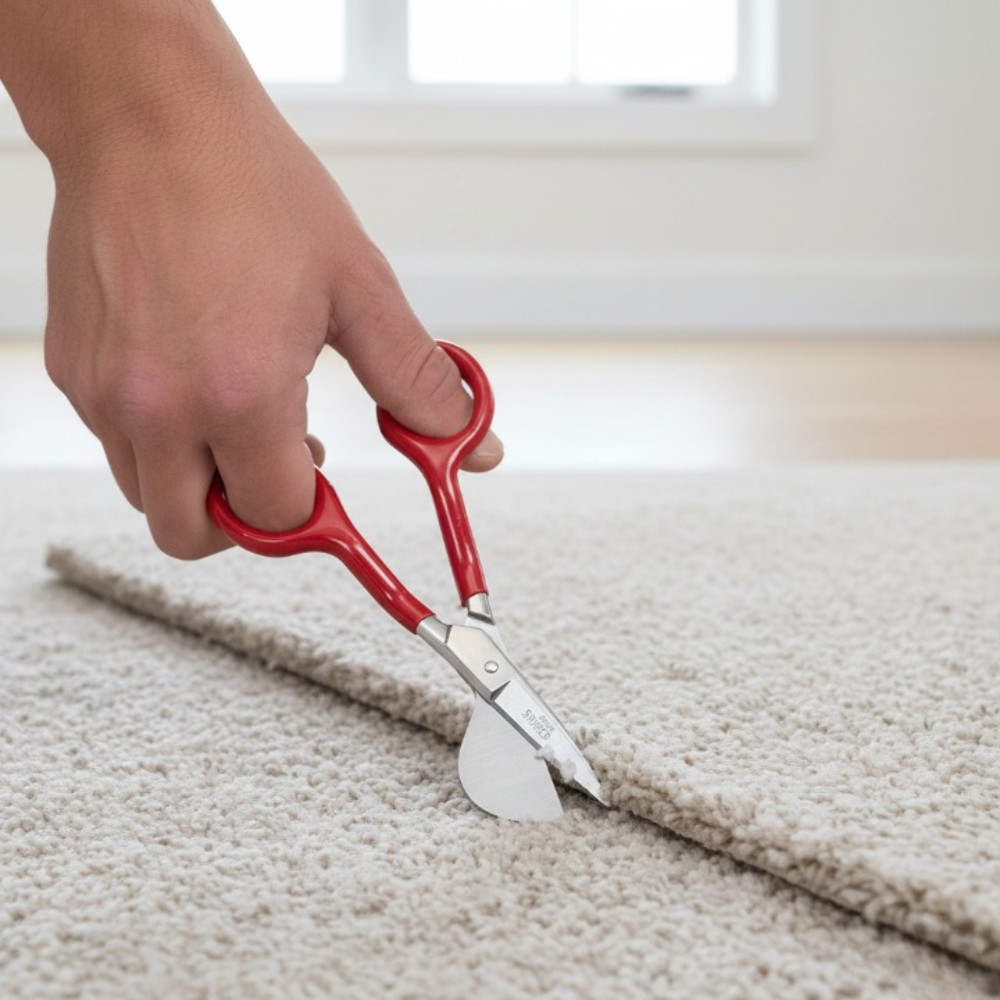 6 Inch Duckbill Napping Shears - Carpet Trimming Scissors - Offset Handle Design