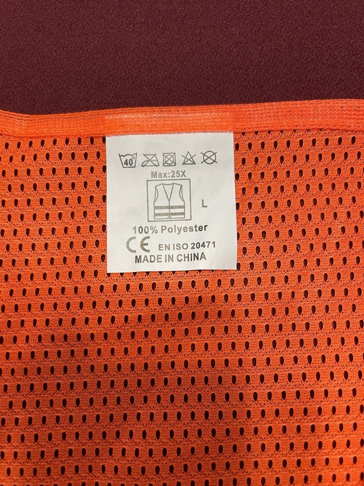 Case Construction Orange Safety Vest Mesh W/ Reflective Strips