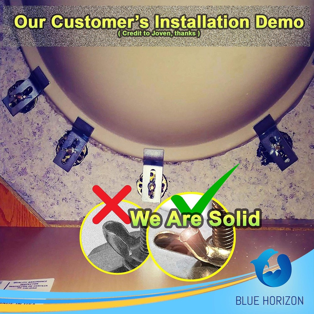 Sink Clips, Undermount Sink Brackets, Bathroom Kitchen Ceramic Stainless Stee...