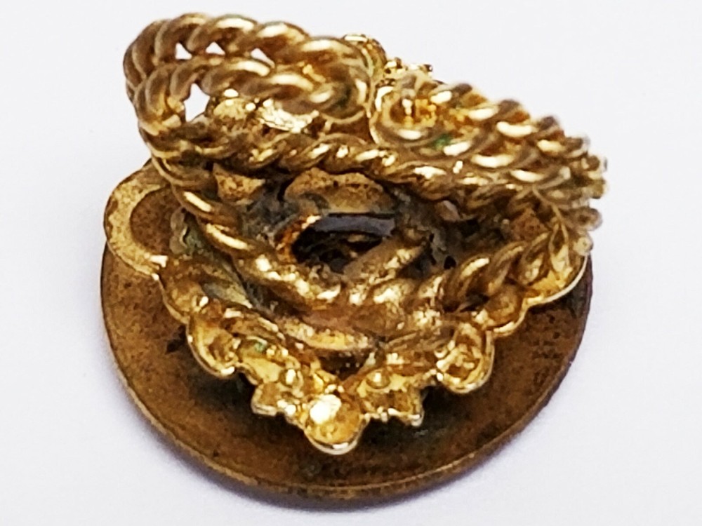 Vintage Chinese Symbol Enamel Openwork Button Upcycled Adjustable Ring