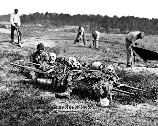African Americans collect remains Cold Harbor 8"x 10" Civil War Photo Picture 35