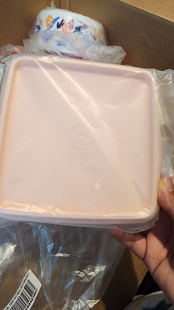 NEW Tupperware Square Away Orange Container W/ Handle