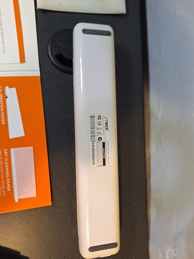 Neat Receipts Scanner with original documentation and scanner maintenance