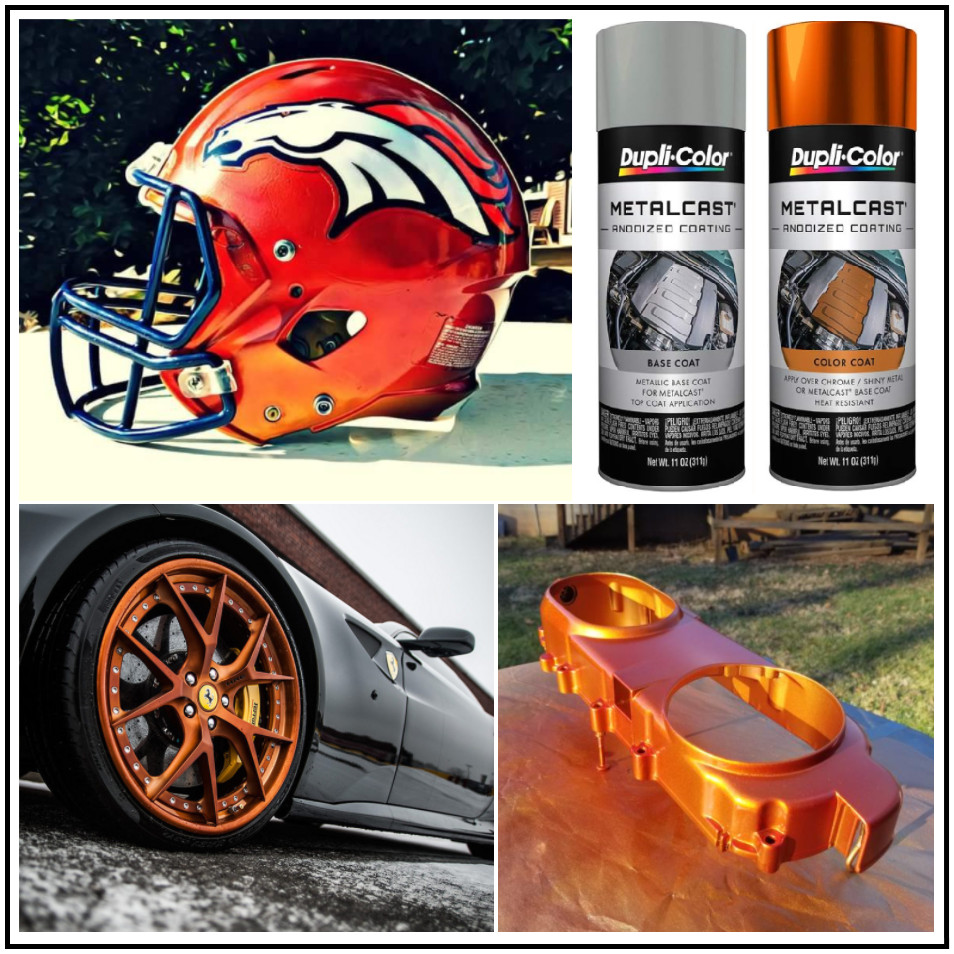 Orange Chrome Anodized Wheels Engine Spray Paint +Primer Coating 2 Cans