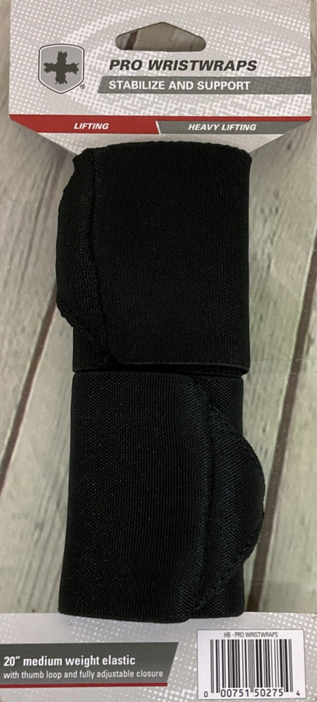 Harbinger Pro Lifting Wrist Straps One Size 20" Medium Weight Elastic Thumb Loop