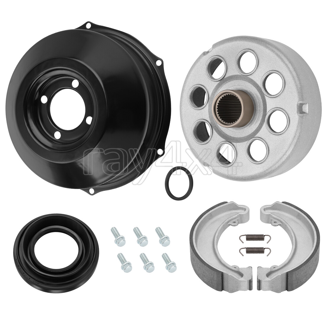Rear Brake Drum Hub & Drum Cover Seal Kit for Honda TRX300 Fourtrax 300 88-2000