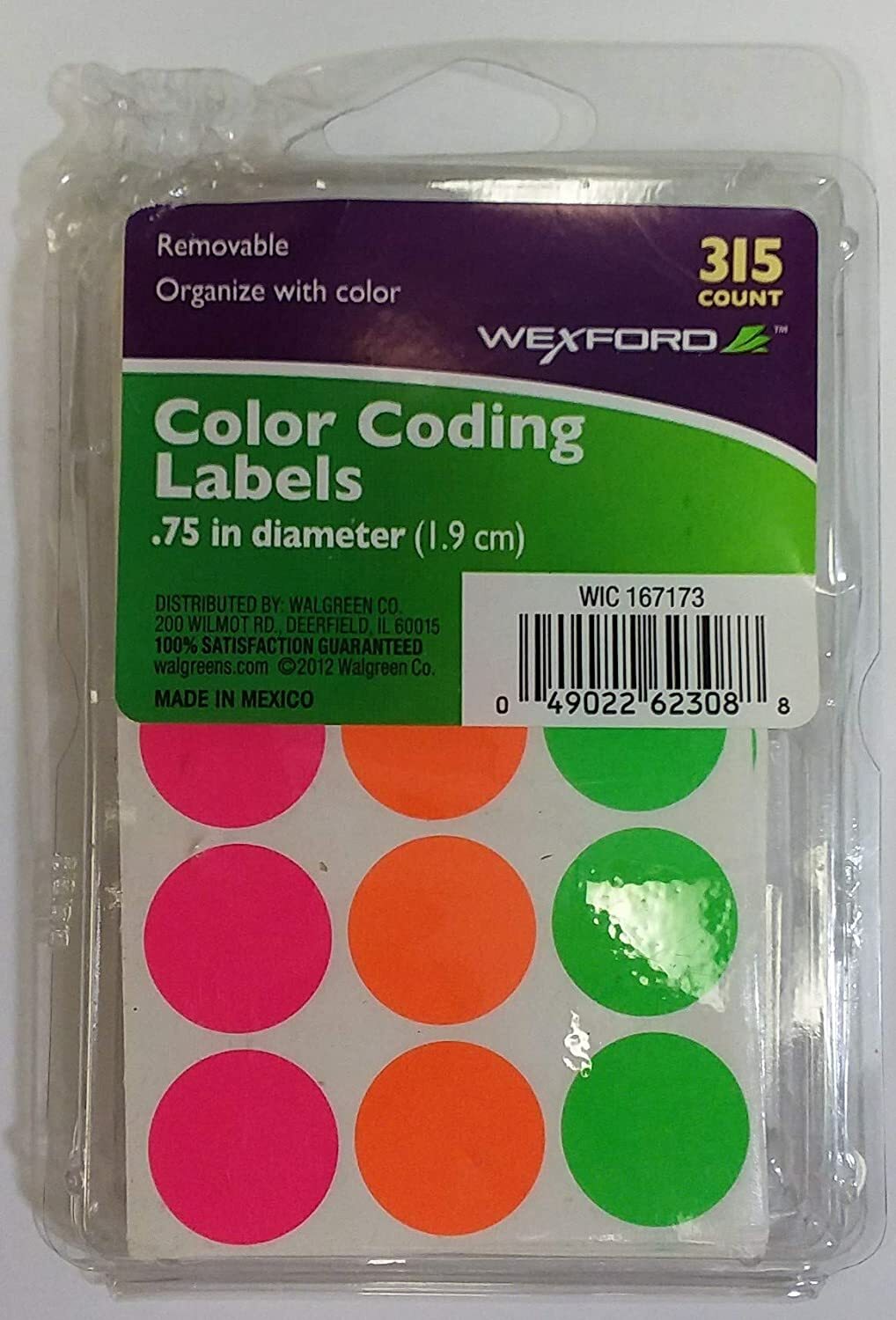 Avery Color Coded Dot Stickers Rounded Labels .75 Inch (1.9 cm) 315 Pack