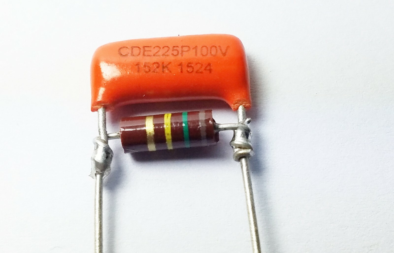 Treble Volume Bleed Circuit Kit .0015uf Orange drop cap 150k Allen Bradley 2pcs