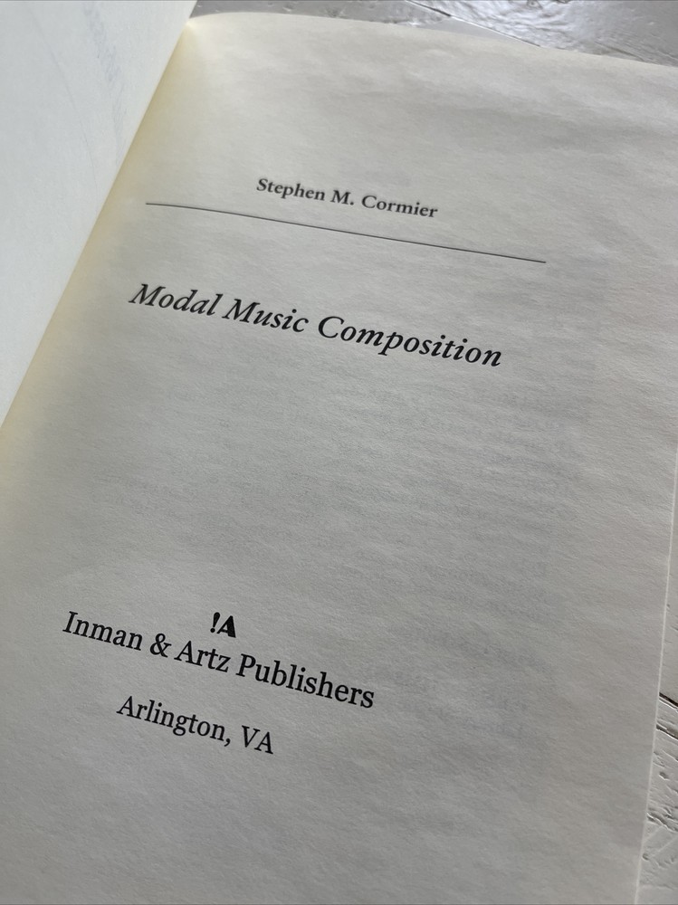 Modal Music Composition Paperback + CD By Stephen M. Cormier SIGNED COPY