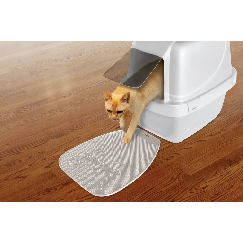 , Trackless Cat Litter Mat, White