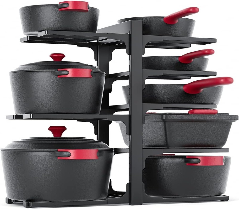 Heavy Duty Adjustable Pot Rack - Effortless Kitchen Organization Made Simple