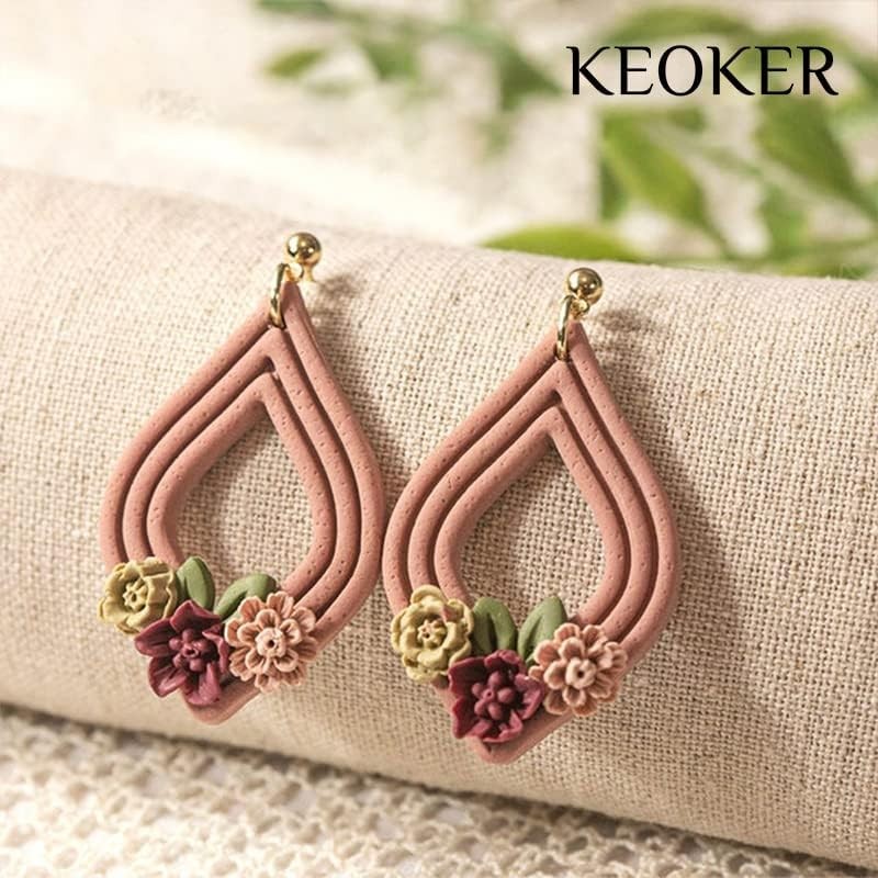 12-Pc Flower Polymer Clay Molds Set