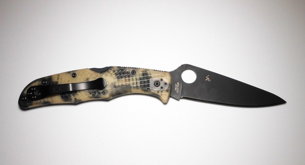 Pre-owned Spyderco C10ZFPGITDBK Endura GITD TiCN coated blade