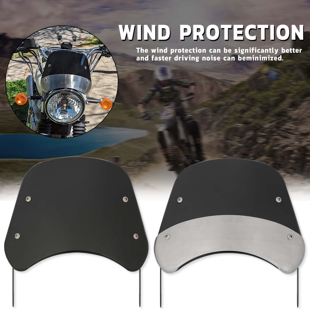 Motorcycle Windshield Windscreen Adjustable Wind Deflector For Super73 E-Bike US