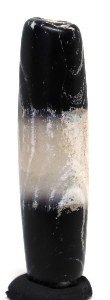 Ancient Old Himalayan dzi Agate Bead Black and White