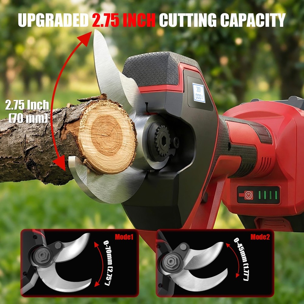 (Upgraded Version) Electric Pruning Shears, Large 2.75 inch Cutting Diameter ...