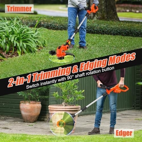 Weed Wacker Compatible with Milwaukee 18V Batteries, INCH Cordless String Tri