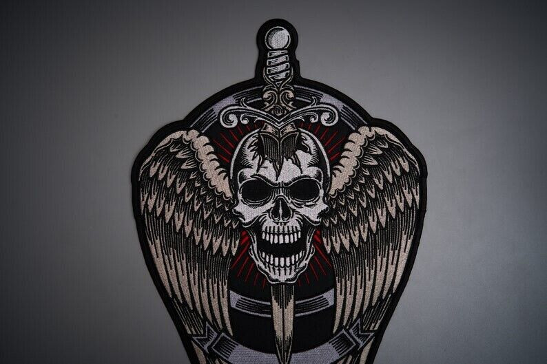 DARK SKULL WINGS Large Back Patch