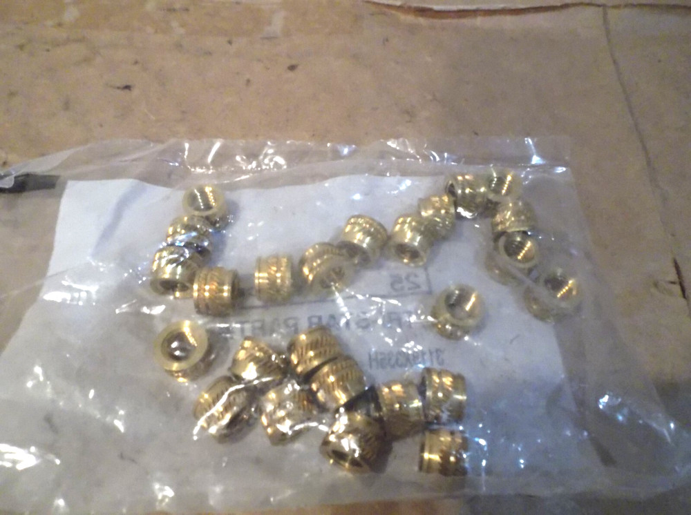 25-Pack Tri Star / RAF Electronic Hardware 3118x335H Brass Threaded Inserts