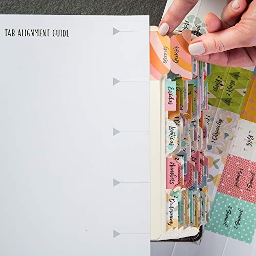 Laminated Bible Tabs (Large Print, Easy to Apply), Study Journaling Diverse