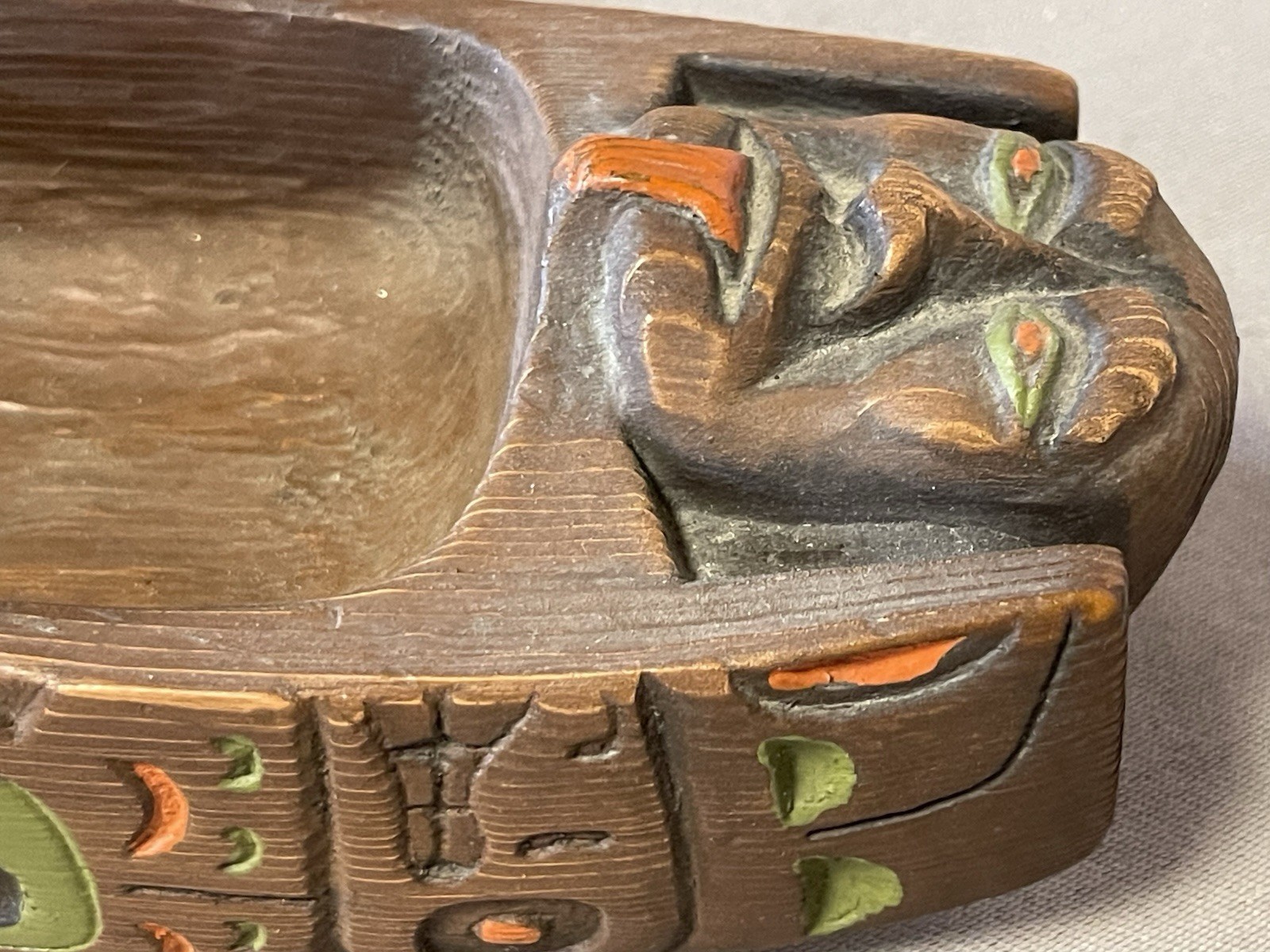 Antique Northwest Coast Carved Reproduction Grease Bowl, Estate Collection