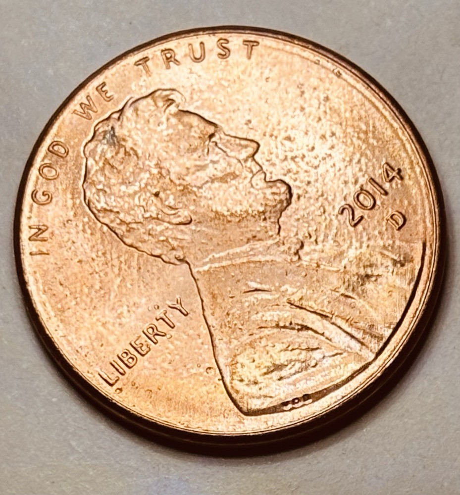 💥 2014 D Lincoln Cent Gas Bubbles Plating Blisters ERROR Obv & Rev