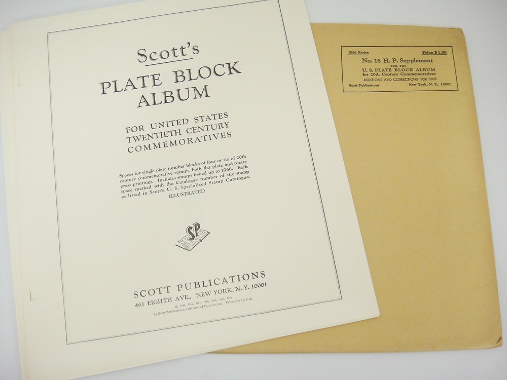 Scott 1965 U.S. Plate Block Supplement #16 Commemoratives