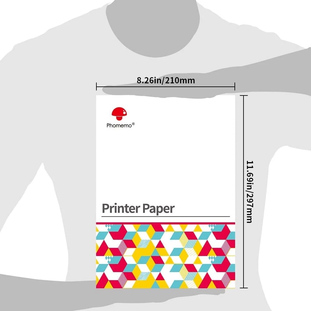 200-Sheets Phomemo A4 Thermal Paper Phomemo M08F Portable A4 Thermal Printer