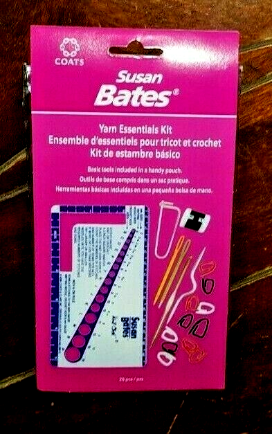Susan Bates Yarn Essentials Kit: 28pc Basic Tools In a Handy Pouch - Item 14159