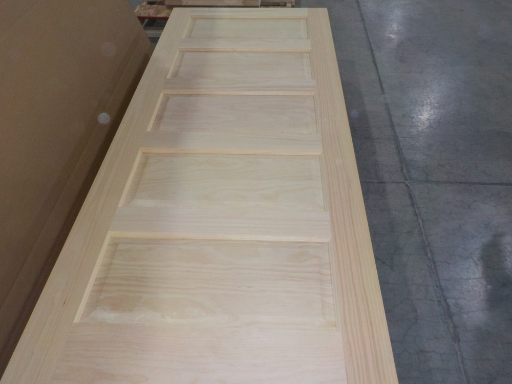 5 Panel Clear Pine Craftsman Raised Panel Stain Grade Solid Core Interior Doors