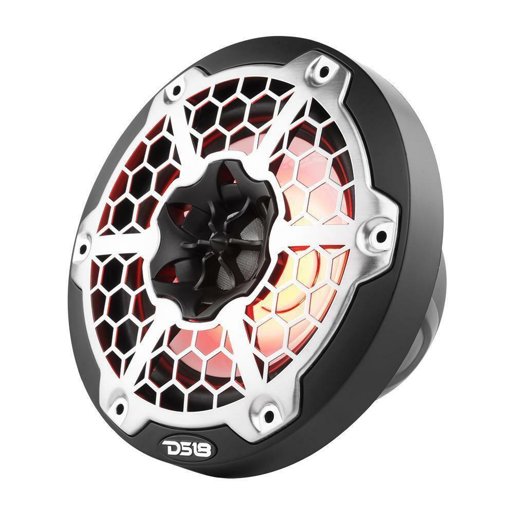 DS18 NXL-6M/BK 6.5" Marine Speakers with Integrated RGB LED Lights 2-Way 300 Wat
