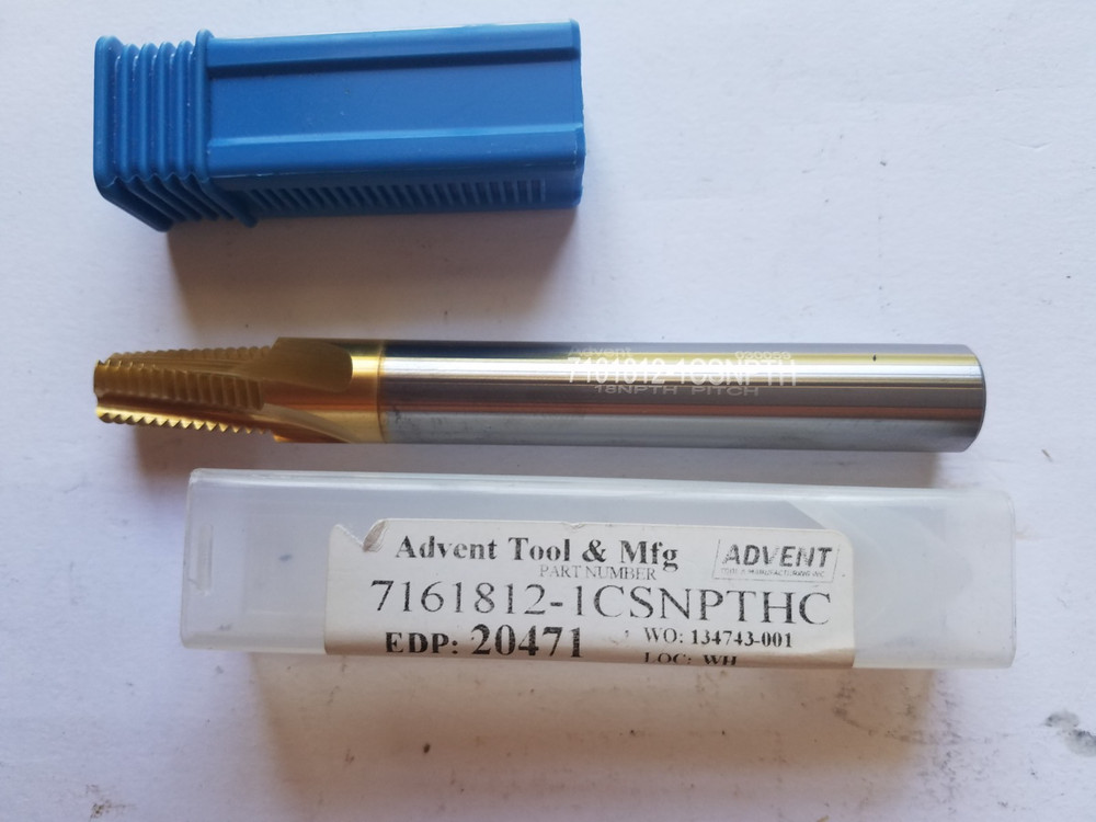 ADVENT TOOL 7161812-1CSNPTHC THREAD MILL