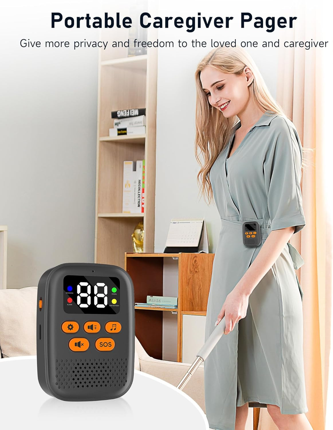 Medical Alert System for Seniors No Monthly Fee - Necklace & Wristband Call But