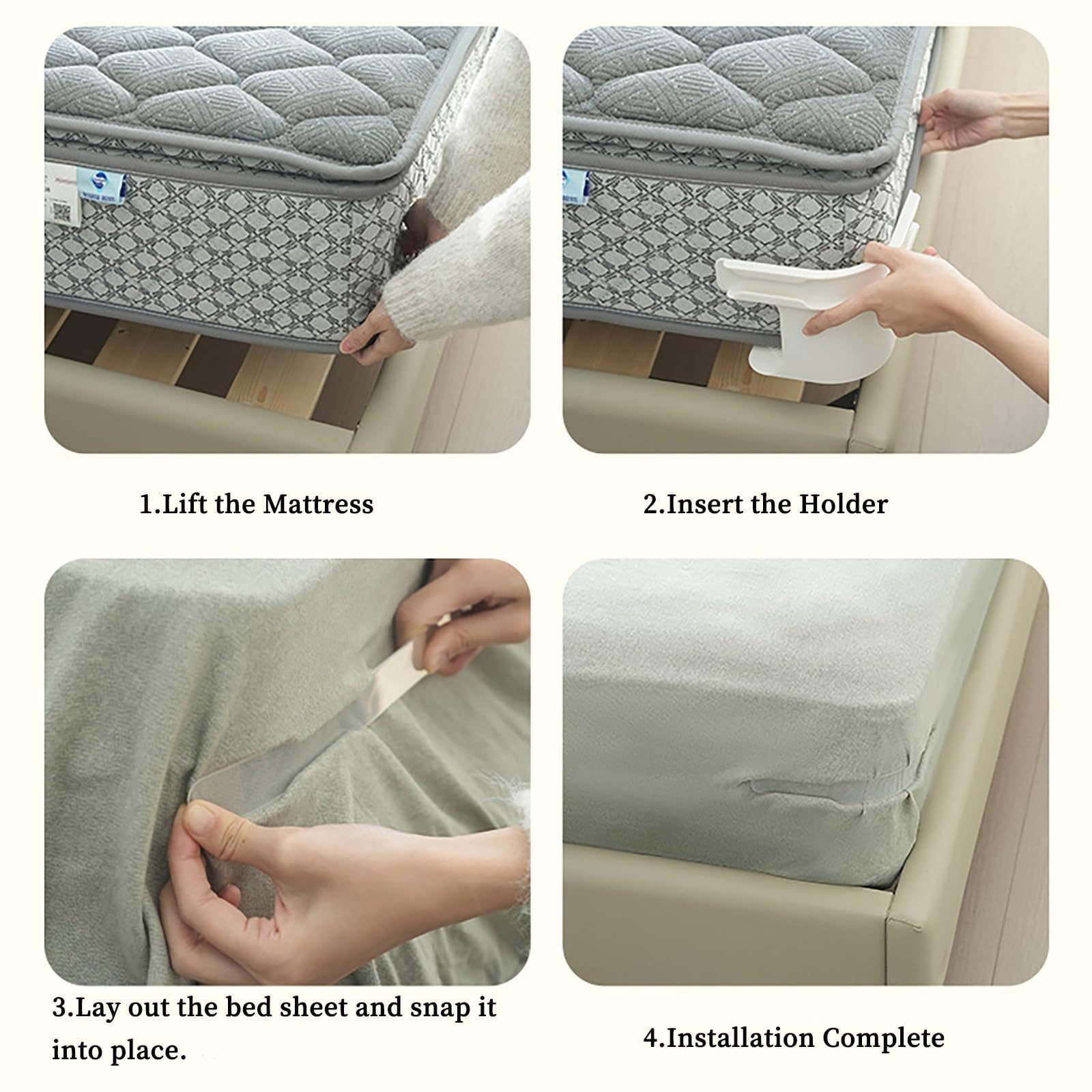 Bed sheet holder Heavy Duty Universal Fit No More Loose Bedding,Secure Sheet