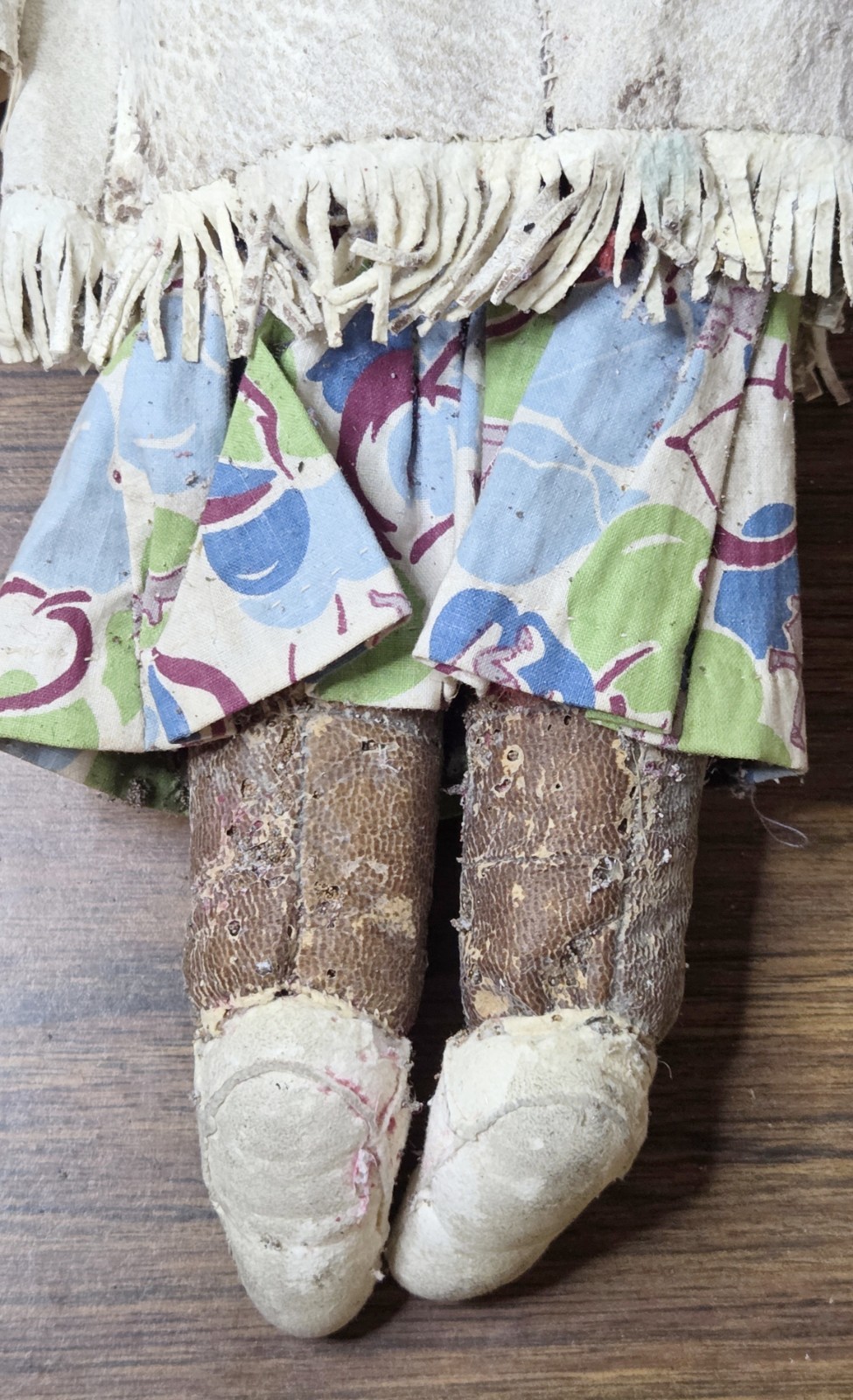 Antique Inuit Handmade Cloth Doll Fur Parka Sealskin Arctic Alaska Native Eskimo