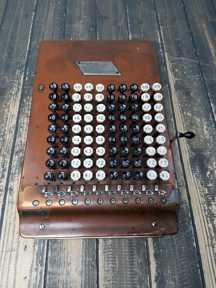 Antique Felt & Tarrant Mfg Chicago Comptometer Adding Calculator Machine **READ*