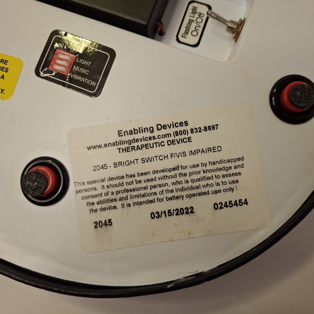 Enabling Devices 2045 Bright Switch Light Music Vibration Therapy Sensory Button