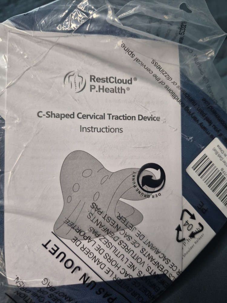 RESTCLOUD/C-shaped Cervical Traction Device/DARK BLUE/NEW