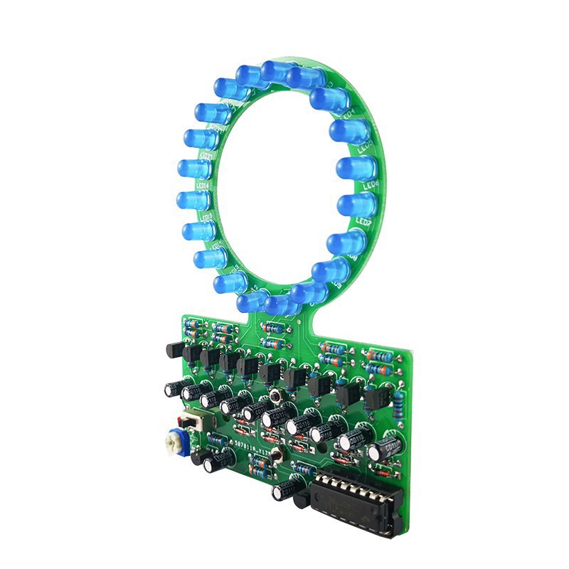D4017 Ring Shaped Gradient LED Water Lamp DIY Electronic Kit For Physics Teachin